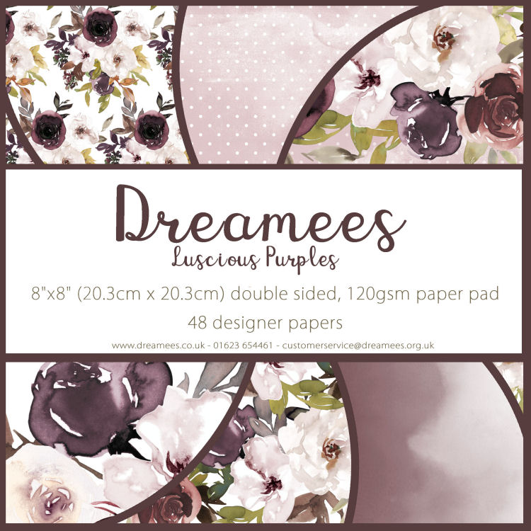 Dreamees Luscious Purples 8x8 Paper Pad